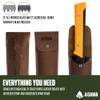 AGAWA - BOREAL21 Backwoods Kit - Includes 21" Folding Saw, Leather Sheath, 21" All-Purpose & 21" Aggressive Saw Blade - For Camping, Hunting & Survival Kit (Black Frame/Yellow Handle) view 4