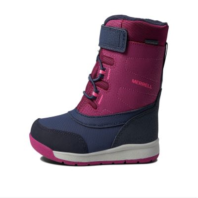 Merrell Snow Storm Waterproof Boot, Berry/Navy, 5 US Unisex Big Kid