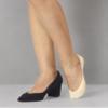HUE womens Hidden Cotton Perfect Edge Liner With Gel Tab Socks, Cream - 3 Pair Pack, One Size US view 3