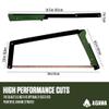 AGAWA - BOREAL24 Tripper Kit - Includes 24" Folding Saw, Nylon Carrying Case, 24" All-Purpose & 24" Aggressive Blade - For Camping, Hiking & Survival Gear (Black Frame/Green Handle) view 3