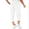 HUE Women's Relaxed Fit Jogger, White, XL view 3