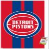 Trends International NBA Detroit Pistons - Logo 20 Wall Poster, 22.37" x 34.00", Premium Poster & Push Pin Bundle view 1