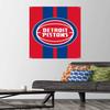 Trends International NBA Detroit Pistons - Logo 20 Wall Poster, 22.37" x 34.00", Premium Poster & Push Pin Bundle view 2