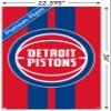 Trends International NBA Detroit Pistons - Logo 20 Wall Poster, 22.37" x 34.00", Premium Poster & Push Pin Bundle view 3