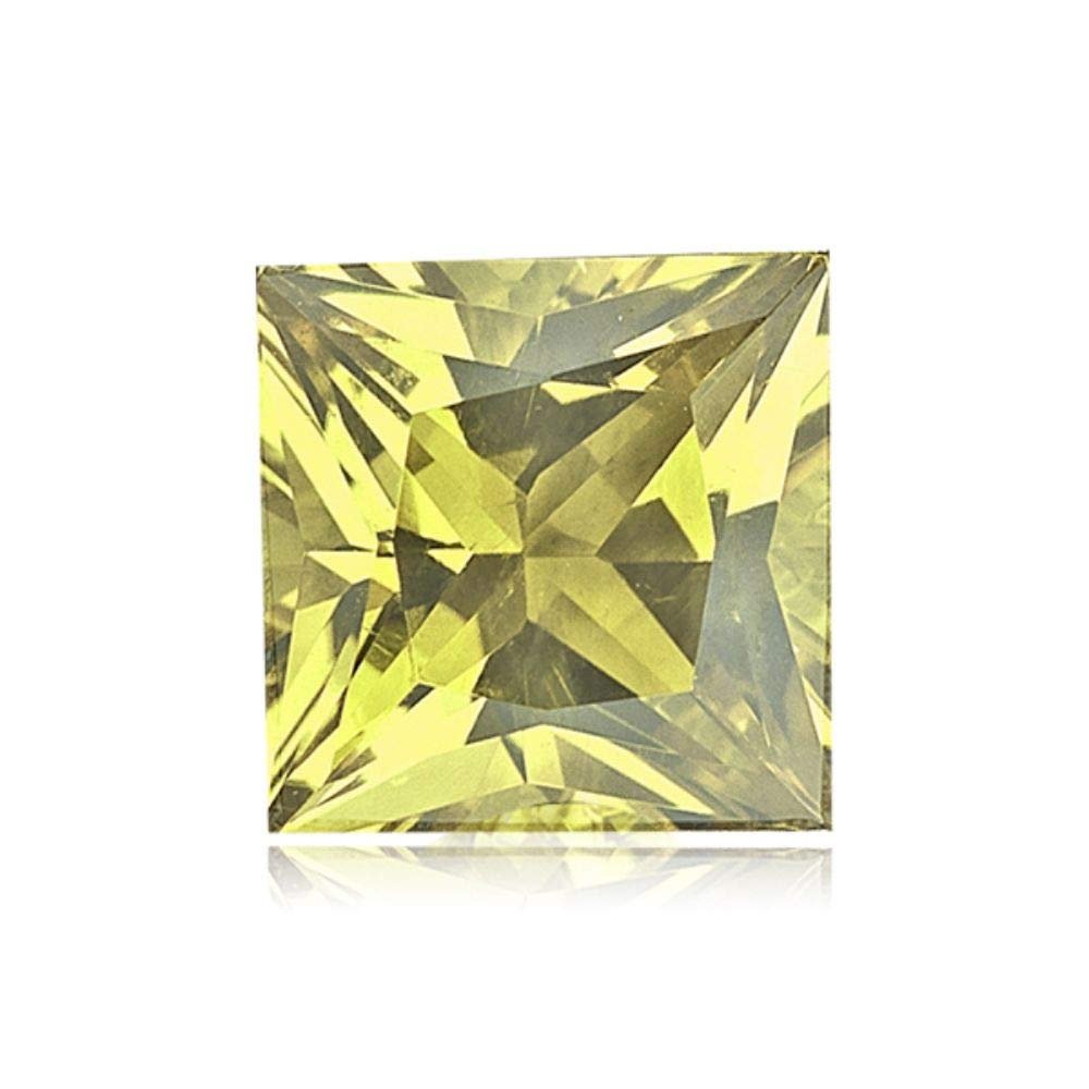 2.21-2.70 Cts of 8.0x8.0 mm AAA Square-Princess Cut Lemon Citrine (1 pc) Loose Gemstone