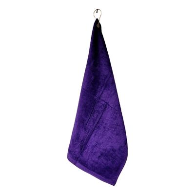 101 BEACH Cotton Golf Bag Towel with Clip (Purple)