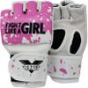 Women's MMA Gloves Boxing Gloves Synthetic Leather Fingerless Punching Bag Gloves for Kickboxing, Sparring, Muay Thai and Heavy Bag (X-Large, Fight Girl) view 1