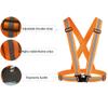 Chiwo Reflective Vest Running Gear 2Pack, High Visibility Adjustable Safety VES for Night Cycling,Hiking, Jogging,Dog Walking (Green Orange) view 2