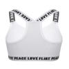 JEEYJOO Girls Teenage Racerback Letter Printed Training Sport Bra Breathable Padded Undershirt Underwear Bra Ivory 8-10 view 2