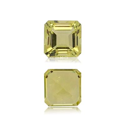 2.25-2.74 Cts of 8.0x8.0 mm AAA Square Emerald Cut Lemon Citrine (1 pc) Loose Gemstone