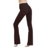 Cotton Spandex Low Rise Bootcut Flare Yoga Pants Legging(Regular Size/Plus Size) S-5XL (32"/34"/36" Inseam) Brown view 3