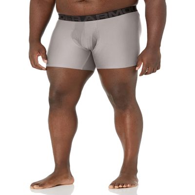 Under Armour mens Tech 6-inch Boxerjock 1-Pack, Concrete (066)/Black, 3X-Large