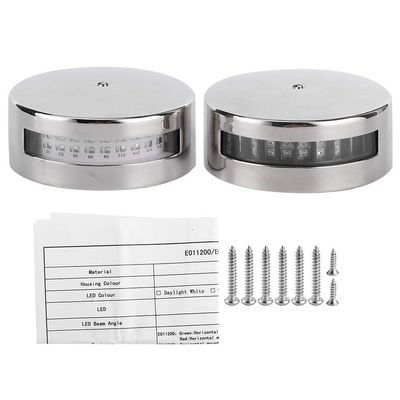Aramox LED Navigation Lights, Marine Grade Stainless Steel and ABS, Red and Green, 12V/24V, for Ship Boat Yacht, Signal Lamp