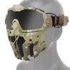 Simways Airsoft Mask and Anti Fog Goggles Kit,Half Lower Steel Mesh Mask and Removable Goggles Fan with Exchangel Clear and Tinted Lens (Multicam) view 1