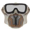 Simways Airsoft Mask and Anti Fog Goggles Kit,Half Lower Steel Mesh Mask and Removable Goggles Fan with Exchangel Clear and Tinted Lens (Multicam) view 2