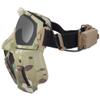 Simways Airsoft Mask and Anti Fog Goggles Kit,Half Lower Steel Mesh Mask and Removable Goggles Fan with Exchangel Clear and Tinted Lens (Multicam) view 3