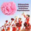 Hooshing 2PCS Pink Pom Poms Cheerleading with Baton Handle for Team Sports Spirit Dance Party Kids Adults view 4