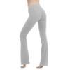 Cotton Spandex Low Rise Bootcut Flare Yoga Pants Legging(Regular Size/Plus Size) S-5XL (32"/34"/36" Inseam) Gray view 4