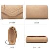 Dasein Women's Evening Bags Formal Party Clutches Wedding Purses Cocktail Prom Handbags (2-Camel) view 3