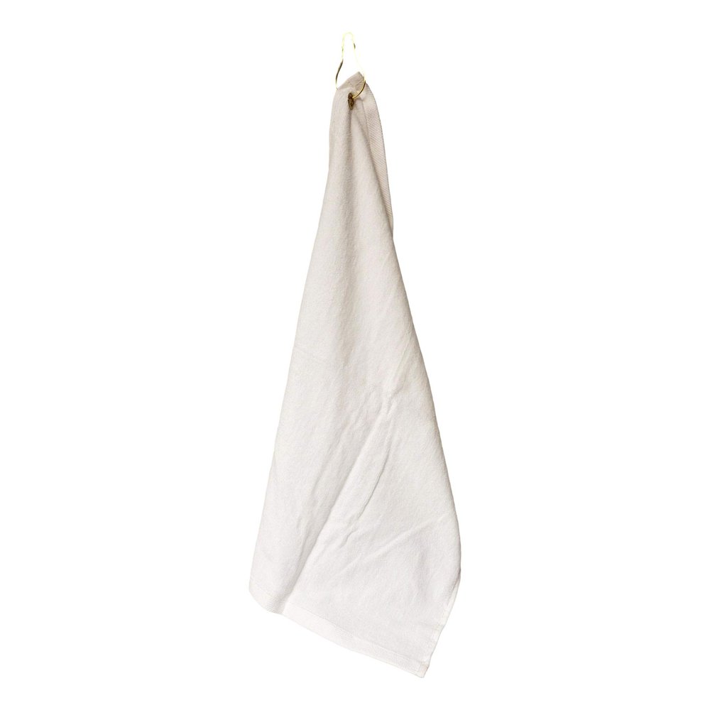 101 BEACH Cotton Golf Bag Towel with Clip (White)