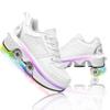 MLyzhe Deformation Roller Shoes Male and Female Skating Shoes Adult Children's Automatic Walking Shoes Invisible Pulley Shoes Skates with Double-Row Deform Wheel view 1