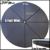 FitMats 3in Thick Cross Linked EPE Foam Safety Padding Portable Crash Mat. 5 Foot Wide Circular Exercise and Dance Pole Cushion w/PU Leather Skid Proof Covering for Superior Durability! Black view 2
