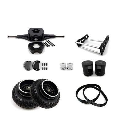 Components for Mountain Skateboard Without Motor Off-Road Skateboard Belt Drive Motor Bracket Trucks with Protect Cover (Kit 2)