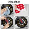 TOMALL Self-Adhesive Night Reflective Stickers Waterproof Warning Strip Compatible with Ninebot Max G30 Electric Scooter Decoration Accessories view 4