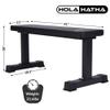 HolaHatha Steel Frame 600 Lbs Capacity Foam Padded Flat Weight Fitness Equipment Home Gym Freeweight Barbell Bench for Strength Full Body Exercise view 3