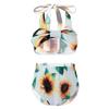 Moily Baby Girls Sunflower Halter Bowknot Bra Top with Bottoms Swimsuit Beach Bikini Set Sunsuit Sunflower 3-6 Months view 3