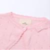 CHICTRY Kids Flower Girls Wedding Bolero Shrug Princess One Button Knit Open Cardigan Sweaters Bowknot Pink 10 view 3