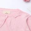 CHICTRY Kids Flower Girls Wedding Bolero Shrug Princess One Button Knit Open Cardigan Sweaters Bowknot Pink 10 view 4