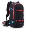 USWE Pow 25L, Ski and Snowboard Backpack with Back Protector, for Men and Women. Insulated Snow Hydration Pack with Thermo Cell Freeze Protection. Bounce Free. Black. view 1
