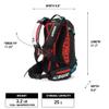 USWE Pow 25L, Ski and Snowboard Backpack with Back Protector, for Men and Women. Insulated Snow Hydration Pack with Thermo Cell Freeze Protection. Bounce Free. Black. view 4