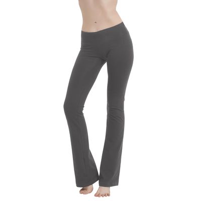 Cotton Spandex Low Rise Bootcut Flare Yoga Pants Legging(Regular Size/Plus Size) S-5XL (32"/34"/36" Inseam) Charcoal