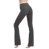 Cotton Spandex Low Rise Bootcut Flare Yoga Pants Legging(Regular Size/Plus Size) S-5XL (32"/34"/36" Inseam) Charcoal view 4