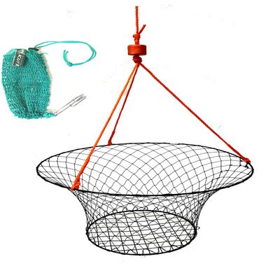 KUFA Vinyl Coated 30-Inch Crab Ring with 50-feet Rope and Bait Bag Combo (CT90+BAG7)