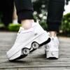 MLyzhe Deformation Roller Shoes Male and Female Skating Shoes Adult Children's Automatic Walking Shoes Invisible Pulley Shoes Skates with Double-Row Deform Wheel view 2