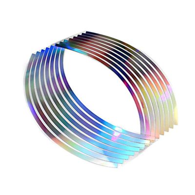 ihreesy 16PCS Reflective Wheel Rim Stripe Stickers,Waterproof Bicycle Night Reflective Decoration Universal Self-Adhesive Rim Reflective Stickers Tape for Bicycle Electric Car Motorcycle,10 Inches