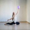CIZEBO Small Exercise Ball for Between Knees, 6 inch Pilates Ball with Pump, Mini Yoga Core Ball Physical Therapy, Purple view 2