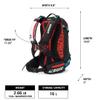 USWE Pow 16L, Ski and Snowboard Backpack with Back Protector, for Men and Women. Insulated Snow Hydration Pack with Thermo Cell Freeze Protection. Bounce Free. Black. view 4