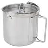 Camping Kettle, Outdoor Portable Hiking Camping Pot with Handles and Lid 1.2L Stainless Steel Camping Coffee Pot Hanging Water Pot Kettle with Storage Bag for Camping Hiking Picnic view 1