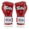 Fairtex Muay Thai Boxing Gloves BGV9 - Heavy Hitter Mexican Style Training & Sparring Gloves for Kick Boxing MMA K1 (Red/White Piping, 10 oz) view 3