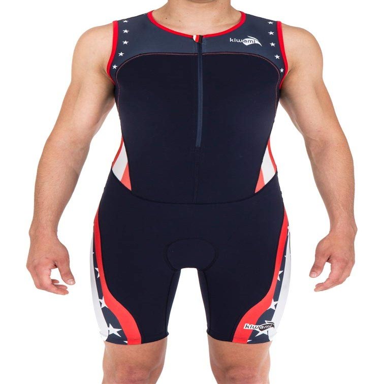 Kiwami Rio LD Nation USA Men's Trisuit - Tri Suits - Triathlon - Trisuit Triathlon Mens (Small)