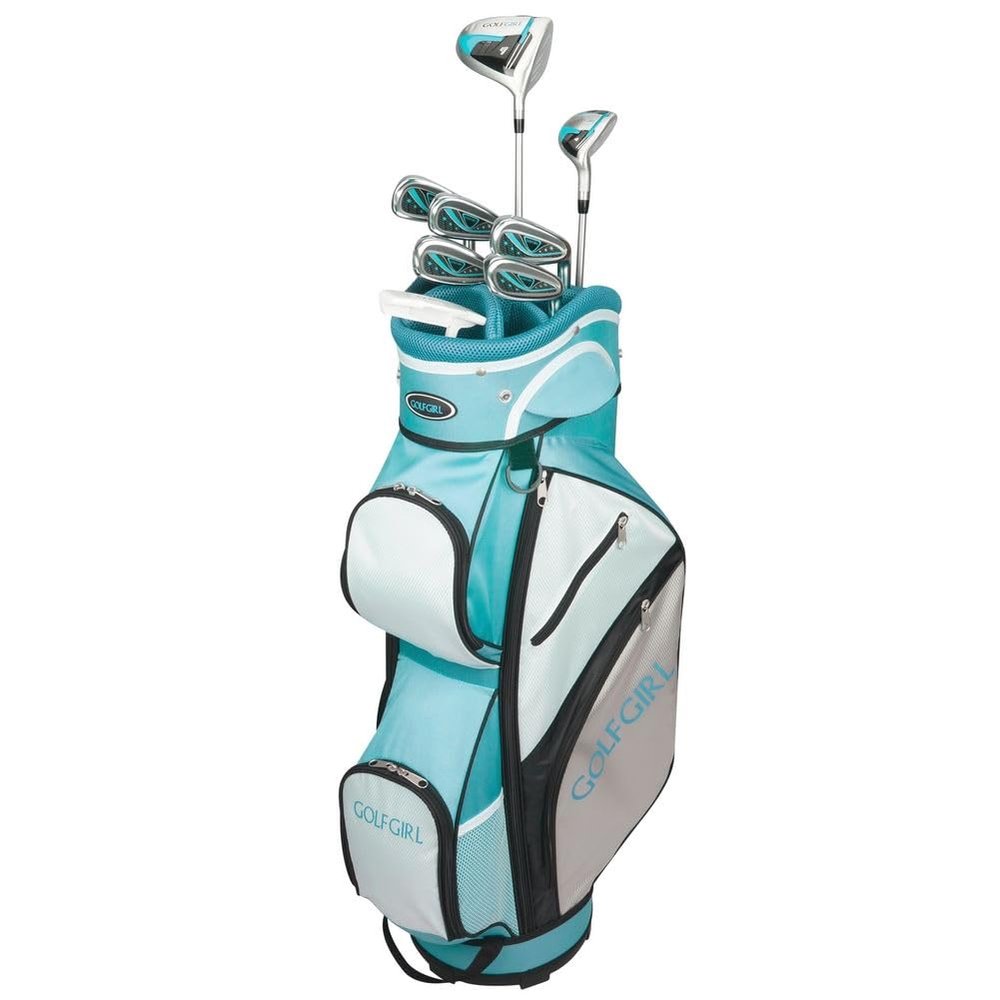 Golf Girl FWS3 Ladies Petite Golf Clubs Set with Cart Bag, All Graphite, Left Hand, Teal