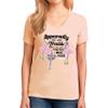 Apparently We're Trouble When We are Together Who Knew Flamingo Graphic Women V Neck T-Shirt view 2