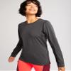 Burton Women's Essential Tech Long Sleeve Crew, True Black Heather, Small view 3