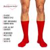 BoardroomSocks Merino Wool Mid-Calf Dress Socks for Men, Ribbed Dress Socks, Red view 2