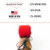 BoardroomSocks Merino Wool Mid-Calf Dress Socks for Men, Ribbed Dress Socks, Red view 3