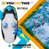 ZUP You Got This 260 Board and Handle Combo with EVA Foam Padding, All-in-One Kneeboard, Wakeboard, Wakeskate, and Wakesurf Board for Kids, Teens, and Adults, Black, 51.7" x 23.8" x 4.6" view 2